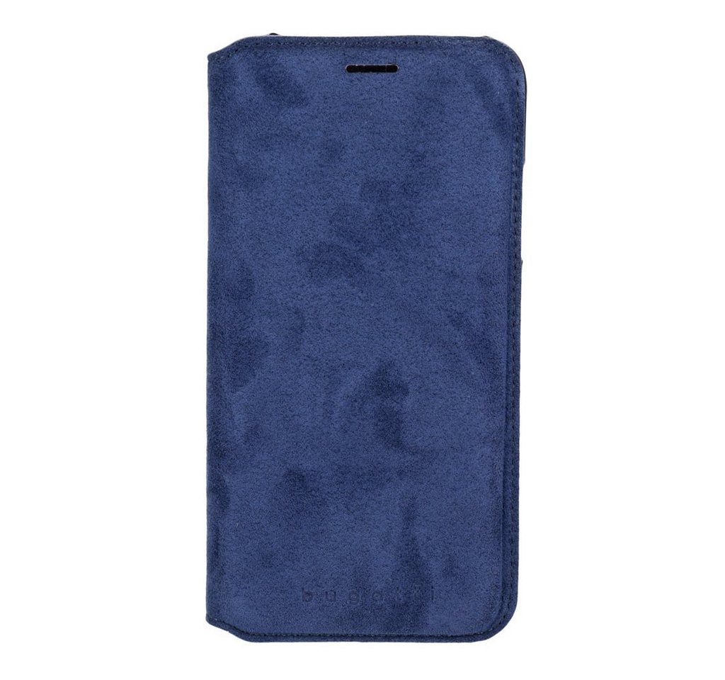 bugatti Handyhülle Leder Flipcase für iPhone X in blau von bugatti