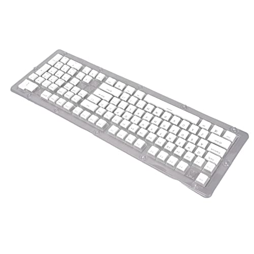 AXOC ABS-Tastenabdeckungen, Gute Lichtdurchlässigkeit ABS-Material 108 Tasten ABS-Tastenabdeckungen für mechanische Tastaturen Weiß von buhb