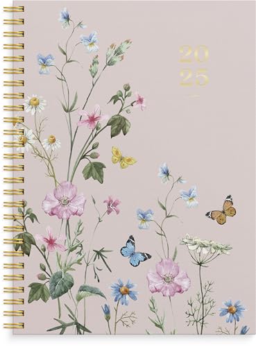 Burde Blumenkalender A5 2025 horizontal | Dezember bis Januar | Wochenkalender 2025 | 21,4 x 16 cm A5 | 12 Monate | Spiralbindung von burde