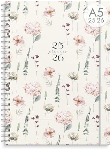 Burde Kalender 2025 2026 Story Blumen | auf Deutsch | Juli 2025 - Aug 2026 | 21x15.4 cm | Schülerkalender | 1 Woche 2 Seite | Horizontal | Spiralbindung Story Blumen 25/26 von burde