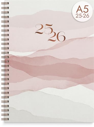 Burde Kalender beige 2026 I Organizer A5 I Strukturierte Wochenübersicht I 08.12.2025 bis 03.01.2027 Story Beige 25/26 von burde