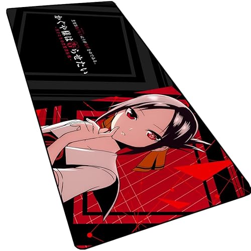 Kaguya-sama Love is War Kaguya Shinomiya Anime großes erweitertes Gaming-Mauspad, breit und lang, Mauspad, 80 x 30 x 0,3 cm, ultra dick, 3 mm von by Unbranded