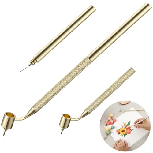 Retro-Farbstifte, schräg, feine Linie, 2 Stück, Präzisions-Detailing-Flüssigstifte, 0,5 mm/0,7 mm, Ausbesserungswerkzeuge, tragbar von byepica