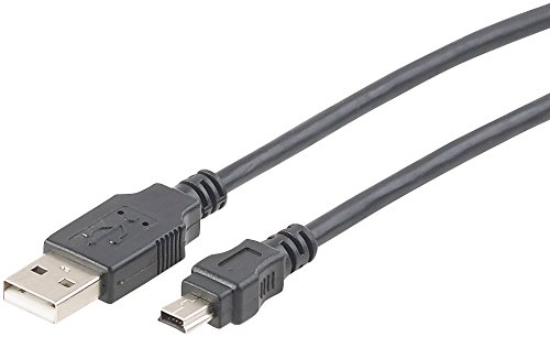 c-enter Mini USB Kabel: USB-Anschlusskabel A-Stecker auf Mini-B-Stecker, 1,8 Meter (Mini USB Ladekabel, Ladekabel für Handys, Handy Datenkabel) von c-enter