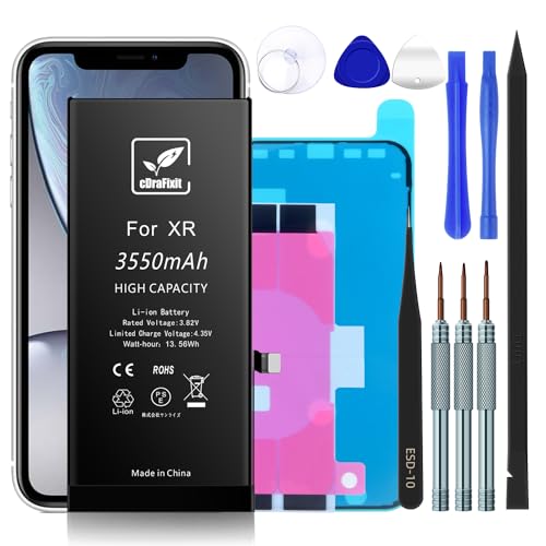 cDraFixit Akku Batterie für iPhone XR｜Raparaturset mit Ersatz Klebestreifen Set ｜ kompatibel mit iPhone von cDraFixit