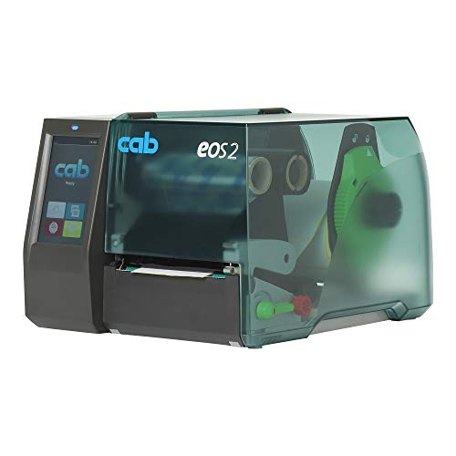 cab EOS2 Drucker mit Abreißkante - 203 DPI - Thermodirekt, Thermotransfer - 108 mm max. Druckbreite, LAN, USB, seriell (RS-232) Schnittstellen - 5978201 von cab
