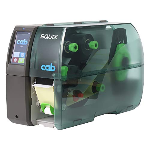 cab SQUIX 2P Drucker mit Spender, int. Lineraufwickler - 300 DPI - Thermodirekt, Thermotransfer - 56,9 mm max. Druckbreite, LAN, USB, WLAN, seriell (RS-232) Schnittstellen - 5977032 von cab