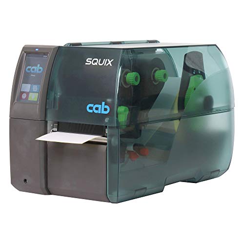 cab SQUIX 4 Drucker mit Abreißkante - 300 DPI - Thermodirekt, Thermotransfer - 105,7 mm max. Druckbreite, LAN, USB, USB-Host, WLAN, seriell (RS-232) Schnittstellen - 5977001 von cab