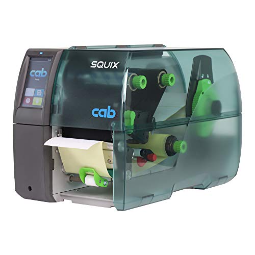 cab SQUIX 4.3/300P Drucker mit Spender, int. Lineraufwickler - 300 DPI - Thermodirekt, Thermotransfer - 108,4 mm max. Druckbreite, LAN, USB, USB-Host, WLAN, seriell (RS-232) - 5977017 von cab