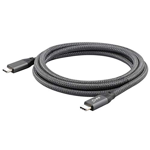 Cablecc 10 Gbit/s USB-C USB 3.1 Typ C Gen2 Stecker auf Stecker, Datenvideo, 100 W Kabel mit E-Marker für Tablet & Telefon & Laptop, 1 m von cablecc