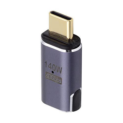 Cablecc 140 W Magnetstecker USB 4 40 Gbps USB 4 Typ C Stecker auf Buchse Adapter Stromdaten 8K Video für Laptop Handy von cablecc