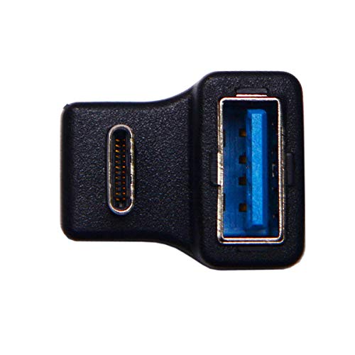 cablecc 180 Grad nach Oben und unten abgewinkelt Typ-C USB-C OTG zu USB 5.0 weiblicher Verlängerungsadapter für Handy und Tablet von cablecc
