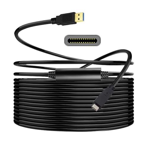 Cablecc 8m USB-C USB 3.1 Typ C Stecker auf USB3.0 Typ A Stecker Daten GL3523 Repeater Kabel für Tablet & Telefon & Festplatte von cablecc