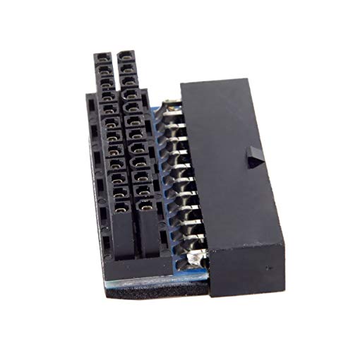 Cablecc ATX 24-Pin Buchse auf 24-Pin Stecker, 90 Grad, Mainboard Motherboard für Desktop-PCs von cablecc