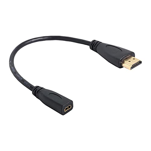Cablecc Adapterkabel für Tablet und Handy, Micro-HDMI-Buchse auf HDMI-Stecker, 20 cm von cablecc