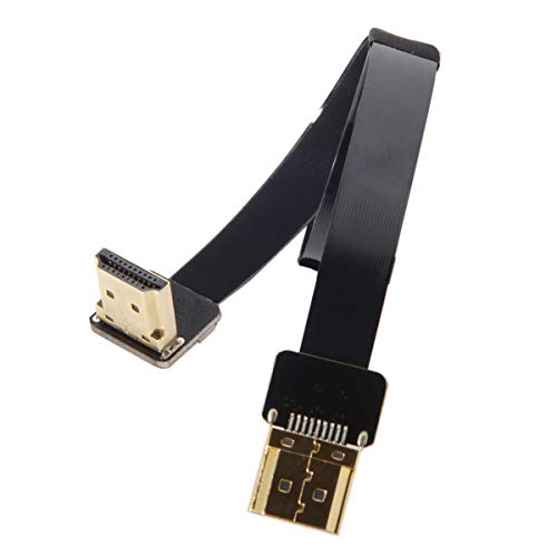 Cablecc CYFPV FPV HDMI Stecker auf Oben abgewinkelter 90D HDMI Stecker HDTV FPC Flachkabel für FPV HDTV Multicopter Luftfotografie (50 cm) von cablecc