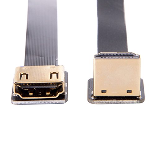 Cablecc CYFPV HDMI-Kabel (Stecker auf Buchse, 90 Grad abgewinkelt, für HDTV-Multicopter, Luftfotografie, 50 cm) von cablecc