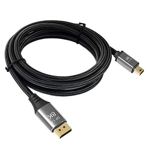 Cablecc DisplayPort 1.4 8K 60hz Kabel Ultra-HD UHD 4K 144hz Mini DP zu DP Kabel 7680 * 4320 für Video PC Laptop TV 2M von cablecc