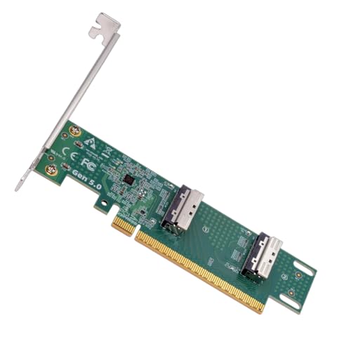Cablecc Dual MCIO 8i Mini Cool Edge IO SFF-TA-1016 VROC auf PCIE5.0 PCI-Express 16x Virtual RAID Adapter für Mainboard SSD Grafikkarte Cablecc Dual MCIO 8i Mini Cool Edge IO SFF-TA-1016 VROC auf PCIE5.0 PCI-Express 16x Virtual RAID Adapter für Mainboard SSD Grafikkarte von cablecc