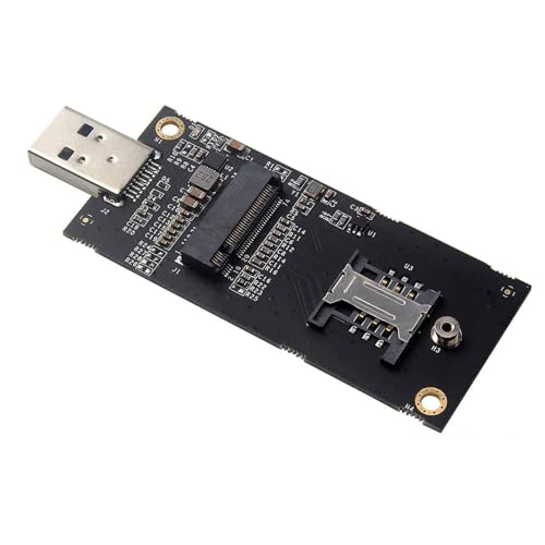 Cablecc Key-B M.2 NGFF WWAN auf USB 3.0 Adapter Riser-Karte mit SIM-Steckplatz für 3G/4G/5G LTE Wireless Modul Modemkarte von cablecc