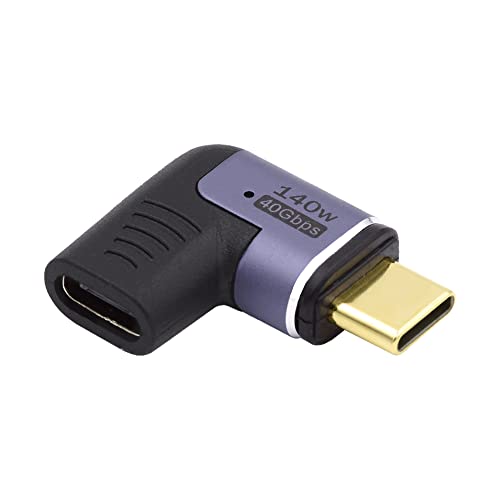 Cablecc Magnetic Connector Linker rechtwinkliger USB4 140W 40Gbps USB4 Typ C Mann auf weibliche Energie Daten 8K Video Adapter für Laptop Telefon von cablecc