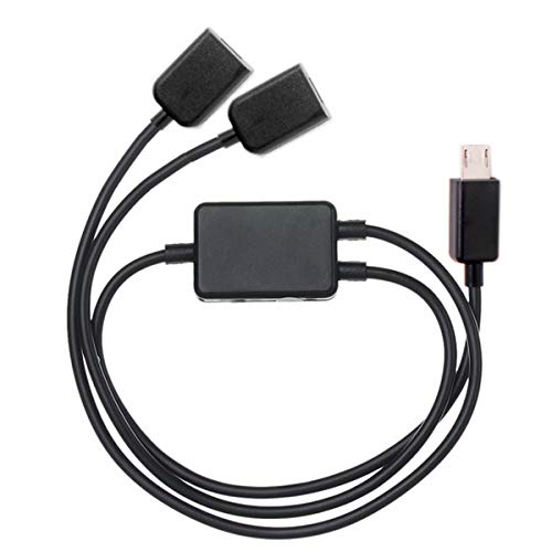 Cablecc Micro USB auf Dual Ports Micro USB Buchse Hub Kabel für Laptop PC & Maus & Flash Disk von cablecc