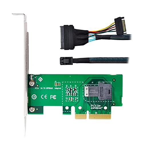 Cablecc PCI-E 3.0 4.0 auf SFF-8643 Kartenadapter und U.2 U2 SFF-8639 NVME PCIe SSD Kabel für Mainboard SSD von cablecc