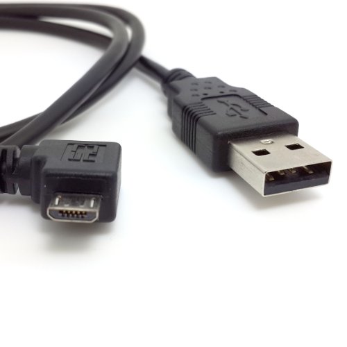 Cablecc Rechtwinkliger 90 Grad Micro-USB-Stecker auf USB-Stecker, Datenkabel, 1 m, für i9500 N7100 von cablecc