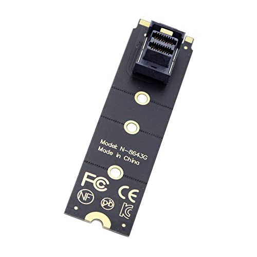 Cablecc U.2 Kit SFF-8639 NVME PCIe4.0 SSD Adapter 22x80mm für Mainboard SSD 750 p3600 p3700 M.2 SFF-8643 Mini SAS HD von cablecc