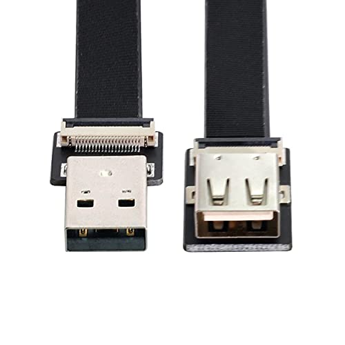 Cablecc USB 2.0 Typ A Stecker auf Buchse, flaches FPC-Kabel für FPV & Disk & Scanner & Drucker 100 cm von cablecc