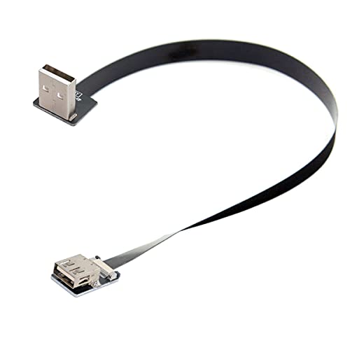 Cablecc USB 2.0 Typ A Stecker auf Buchse, flaches FPC-Kabel für FPV & Disk & Scanner & Drucker 200 cm von cablecc