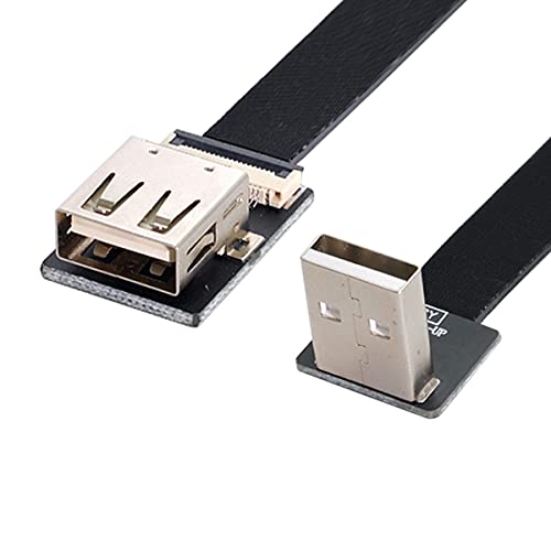 Cablecc USB 2.0 Typ A Stecker auf Buchse, flaches FPC-Kabel für FPV & Disk & Scanner & Drucker 50 cm von cablecc