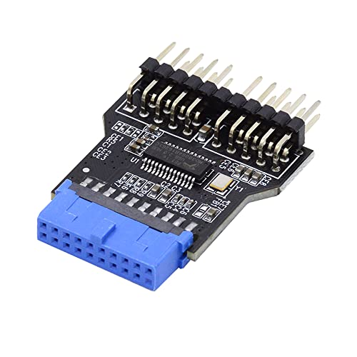 cablecc USB 3.0 Header 19pin Motherboard 1 bis 2 Erweiterung HUB USB2.0 9Pin Buchse Adapter Port Multilier von cablecc