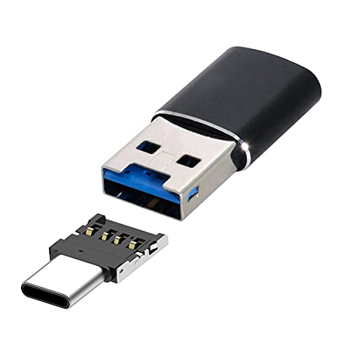 Cablecc USB 3.0 auf Micro SD SDXC TF Kartenleser mit Micro Type-C USB-C OTG Adapter für Tablet/Handy von cablecc