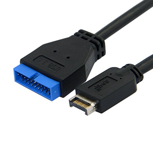 Cablecc USB 3.1 Front-Panel-Header auf USB 3.0 20-Pin Header Verlängerungskabel 20 cm für ASUS Motherboard von cablecc