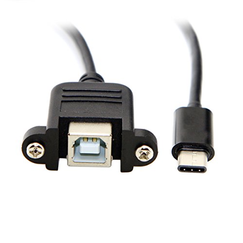 Cablecc USB-C USB 3.1 Typ-C Stecker auf Standard USB 2.0 B Typ weiblich Datenkabel für Tablet und Handy von cablecc