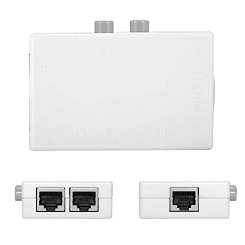 Cblecc UTP STP 2 in 1 Out 2 Ports RJ45 LAN CAT Netzwerk-Switcher Selector Interner Externer Netzwerk-Switcher Splitter Box von cablecc