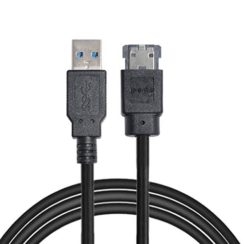 Kabel USB 3.0 zum Einschalten des eSATA DC5V-Adapters USB 2.0 zum Festplatten- / SSD- / ODD-eSATAp-Konverter von cablecc