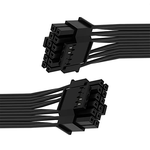 cablecc 12VHPWR ATX3.0 PCI-E 5.0 Strommodularkabel, 16-polig auf 16-polig, für 3080 3090TI PSU 12+4-polige Grafikkarte von cablecc