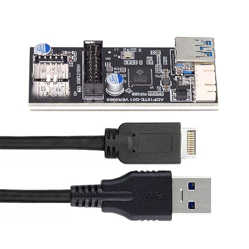 cablecc 19/20-poliger Header oder Typ-E auf 5 Gbit/s, USB 3.0, 20-polig und Typ-E, Dual-Port-Buchse, PCBA-Typ-Adapter, Splitter, 1 auf 2 HUB von cablecc