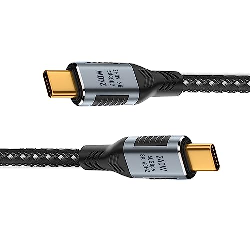 cablecc 240 W 40 Gbit/s USB-C USB4-Kabel USB3.1 100 W 8K@60 Hz 5K USB4.0 kompatibel mit USB4 50 cm von cablecc