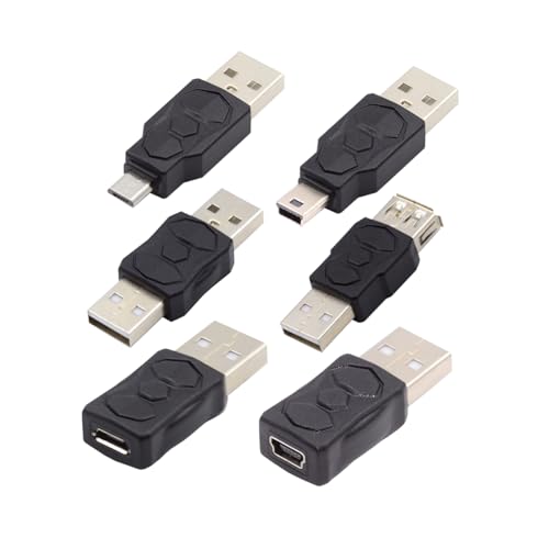 cablecc 5 Stück/Los 480 Mbps Daten Micro USB 2.0 OTG Mini USB 5Pin Typ-A Stecker auf Buchse 5 V 2 A Power Charge Adapter von cablecc