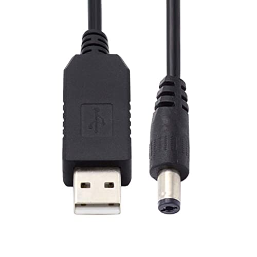 cablecc 5V USB 2.0 Typ-A zu 5.5x2.1mm 5.5x2.5mm DC 12V Spannungssteiger Boost Power Plug Barrel Connector Kabel 100cm von cablecc