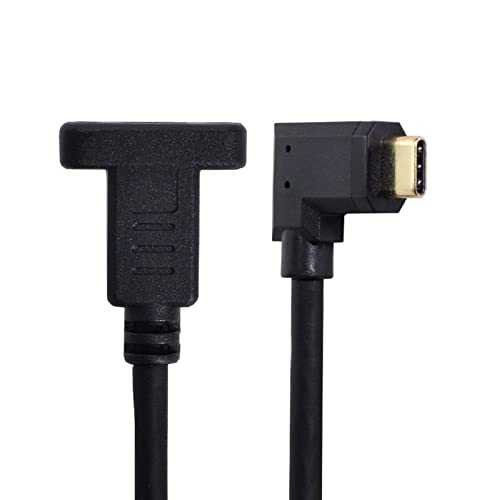 cablecc 90 Grad Links und rechts abgewinkelt USB-C USB 3.1 Typ C Stecker auf Buchse Verlängerungsdatenkabel 30cm von cablecc