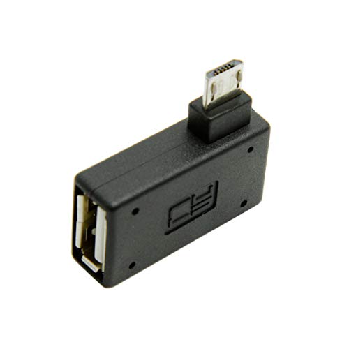 cablecc 90 Grad links gewinkelt Micro USB 2.0 OTG Host Adapter mit USB Power für Galaxy S3 S4 S5 Note2 Note3 Handy & Tablet von cablecc