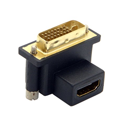 cablecc 90 Grad nach Oben abgewinkelter DVI-Stecker auf HDMI-Buchse, Adapter für Computer & HDTV & Grafikkarte von cablecc