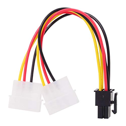 cablecc Dual 4Pin auf 6 Pin EPS 12V Grafikkarte Netzteil Adapter Konverterkabel von cablecc