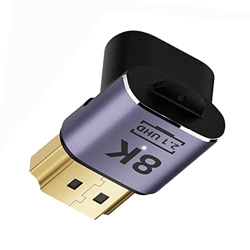 cablecc HDMI-Stecker auf HDMI 2.1-Buchse, abgewinkelt, vertikal, 90 Grad, UHD Verlängerungsadapter, unterstützt 8K 60Hz HDTV von cablecc