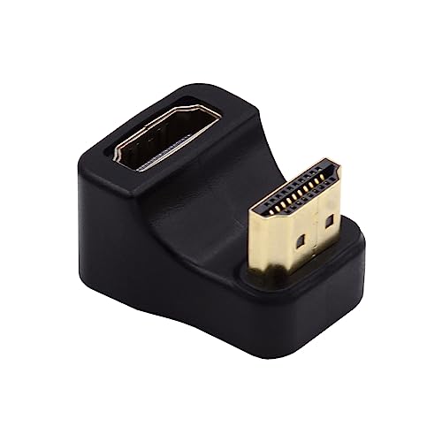 cablecc HDMI-Typ-A auf HDMI-Stecker auf Buchse, 360-Grad-Verlängerungsadapter, nach Oben, U-Form, hinten abgewinkelt von cablecc