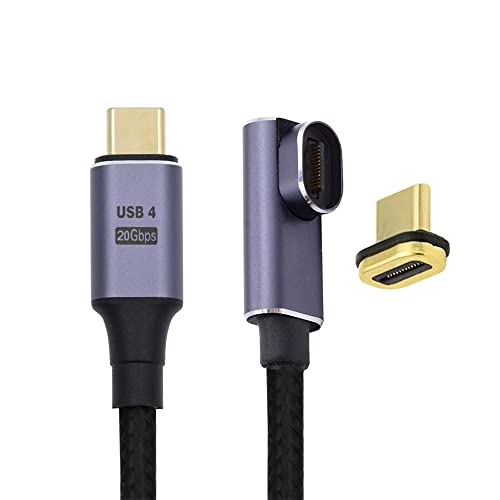 cablecc Magnetic Connector 20Gbps USB4 Kabel Low Profile abgewinkelt 90 Grad mit 100W Aufladung und 8K@60Hz 5K@60Hz USB4.0 von cablecc